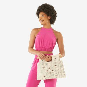 🆕  Virginia Wolf Macrame Ava Bag Wooden Handle